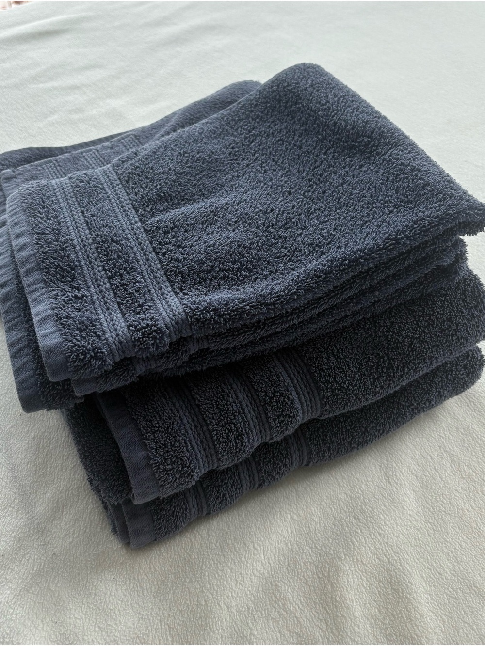 Tommy Bahama Set of 4 100% Cotton Bath and Hand Towels Navy Blue